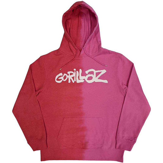 Gorillaz Unisex Pullover Hoodie: Two-Tone Brush Logo