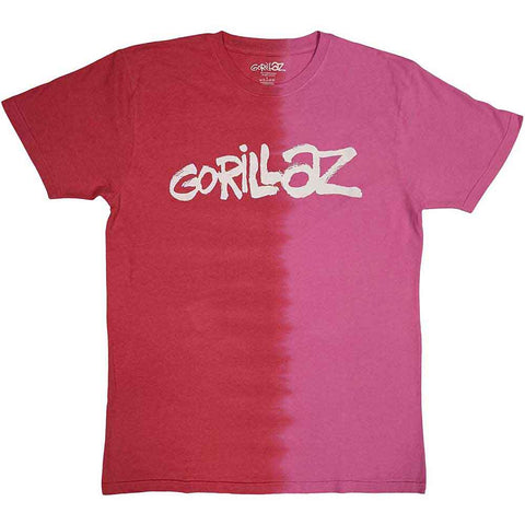 Gorillaz Unisex T-Shirt: Two-Tone Brush Logo (Wash Collection)