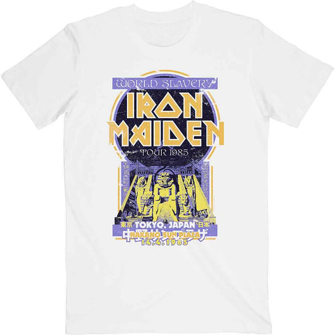 Iron Maiden Unisex T-Shirt: Powerslave Japan Flyer