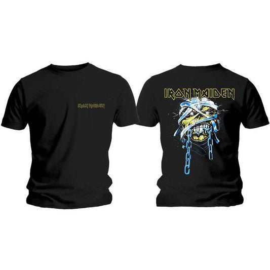 Iron Maiden Unisex T-Shirt: Powerslave Head & Logo