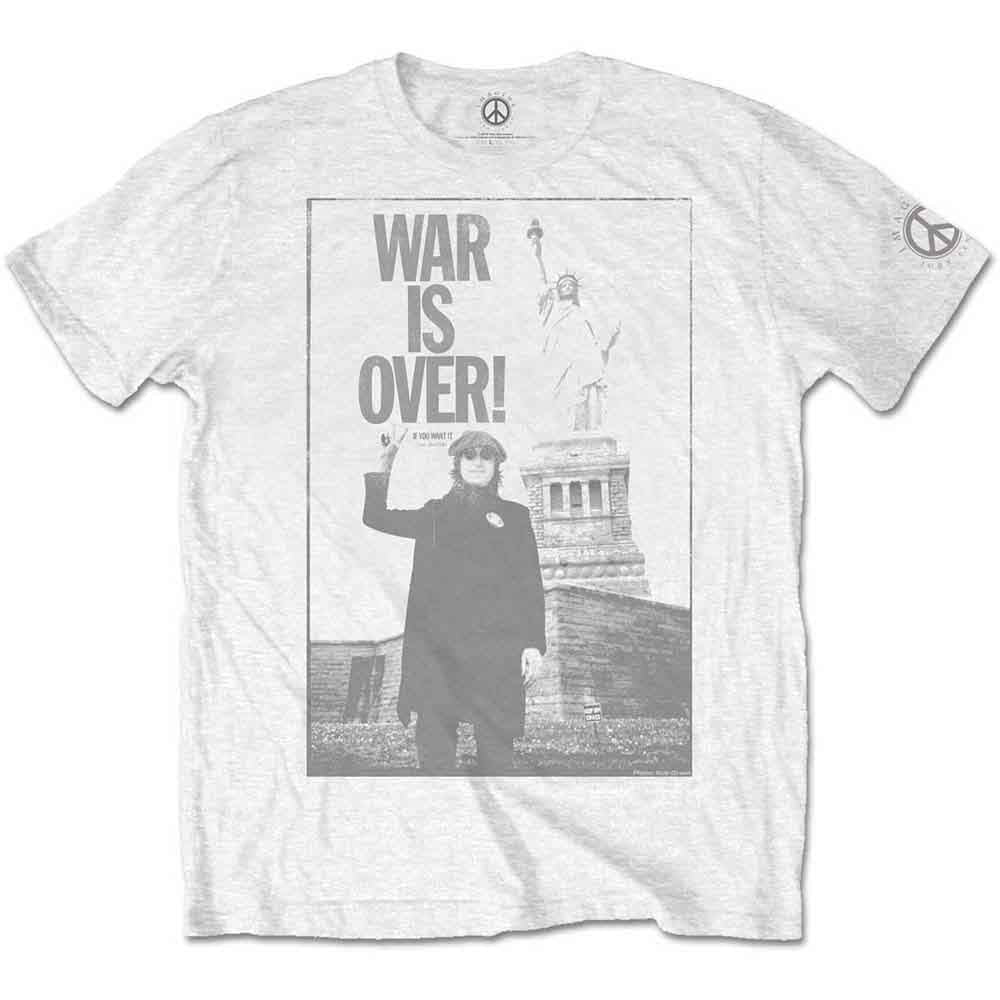 John Lennon Men's Liberty T-Shirt, White (White White), X (Size:X-Large)