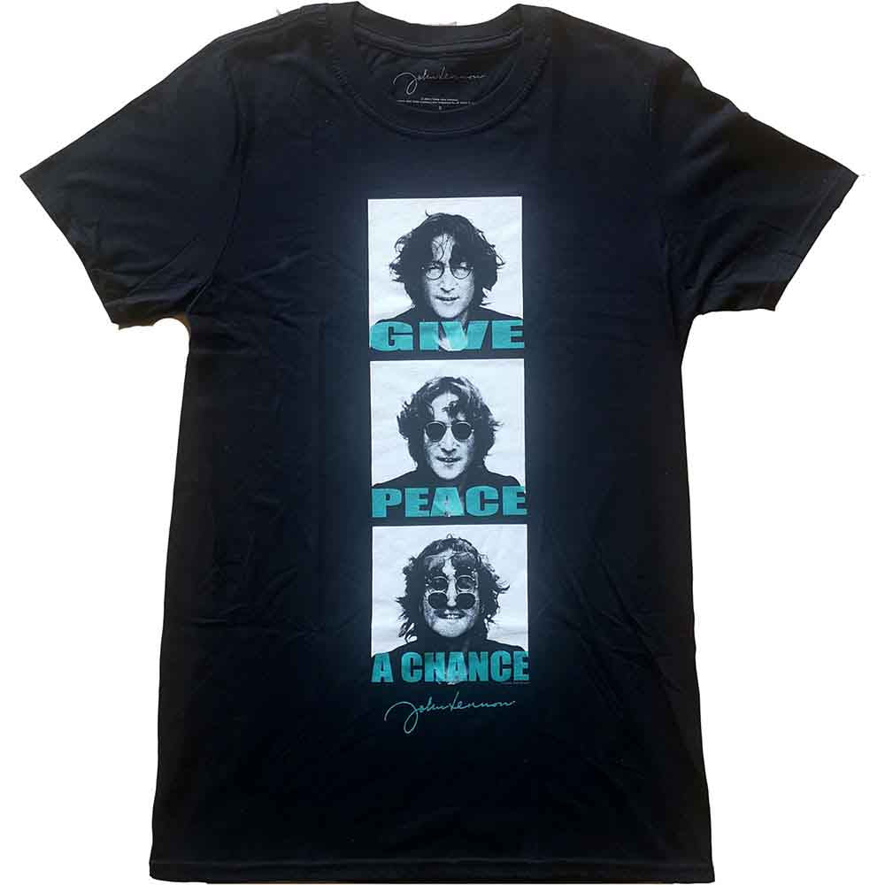 John Lennon Unisex T-Shirt: Give Peace A Chance Stack