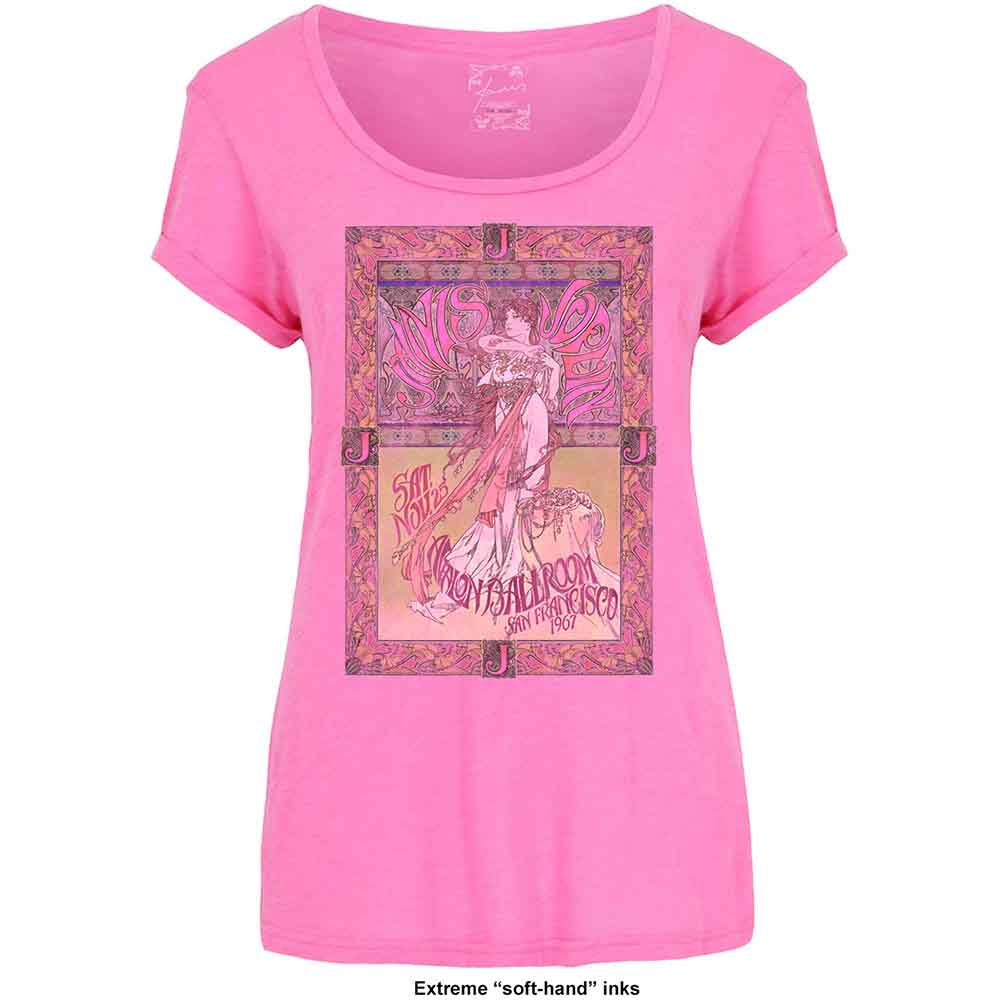 Janis Joplin Ladies T-Shirt: Avalon Ballroom '67