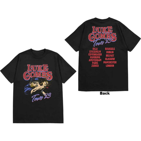 Luke Combs Unisex T-Shirt: Tour '23 Smashing Beer (Back Print & Ex-Tour)