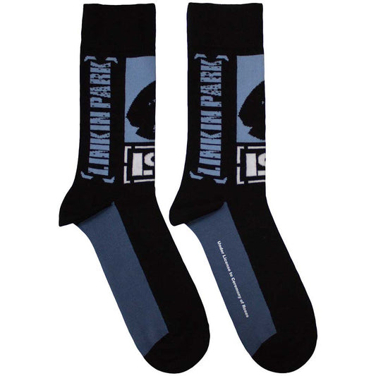 Linkin Park ankle socks, featuring a crouching figure design, UK size 7-11.