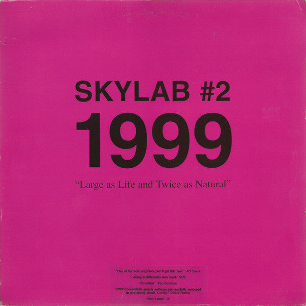 Pink vinyl record cover with bold white text: "SKYLAB #2 1999".