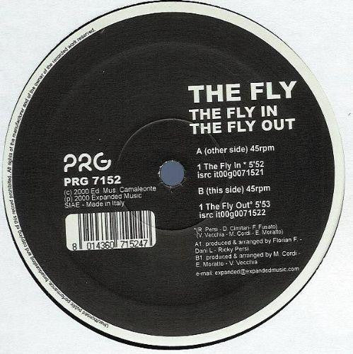 Black vinyl record label with white text, barcode, and center hole.