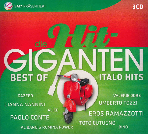 Compilation album cover featuring a red scooter and Italian artist names.