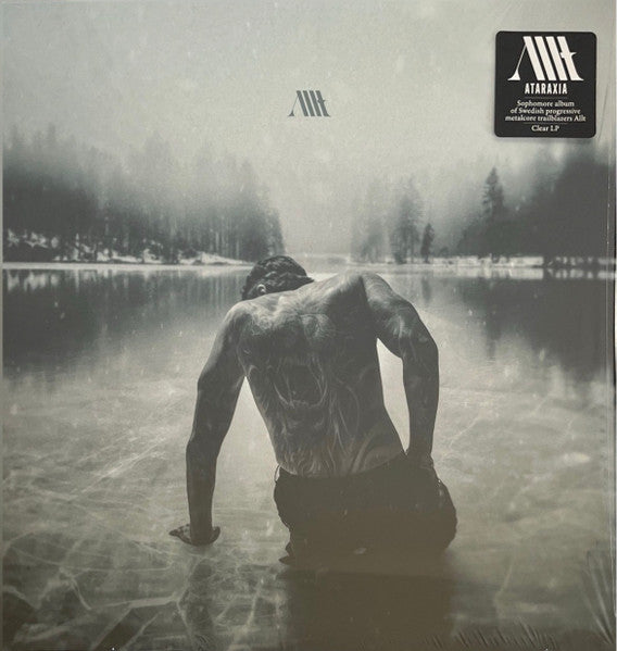 Vinyl album cover: a man in water with a forest background.