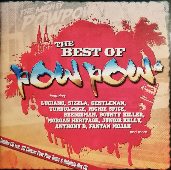 Red album cover for “The Best Of Pow Pow” CD, featuring artist names.
