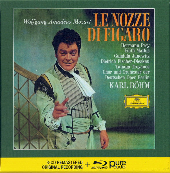 AlbumLCSBB Blu-ray cover for Mozart's Le Nozze di Figaro featuring a man in costume.
