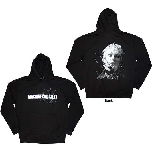 Machine Gun Kelly Unisex Pullover Hoodie: Cracked Glass