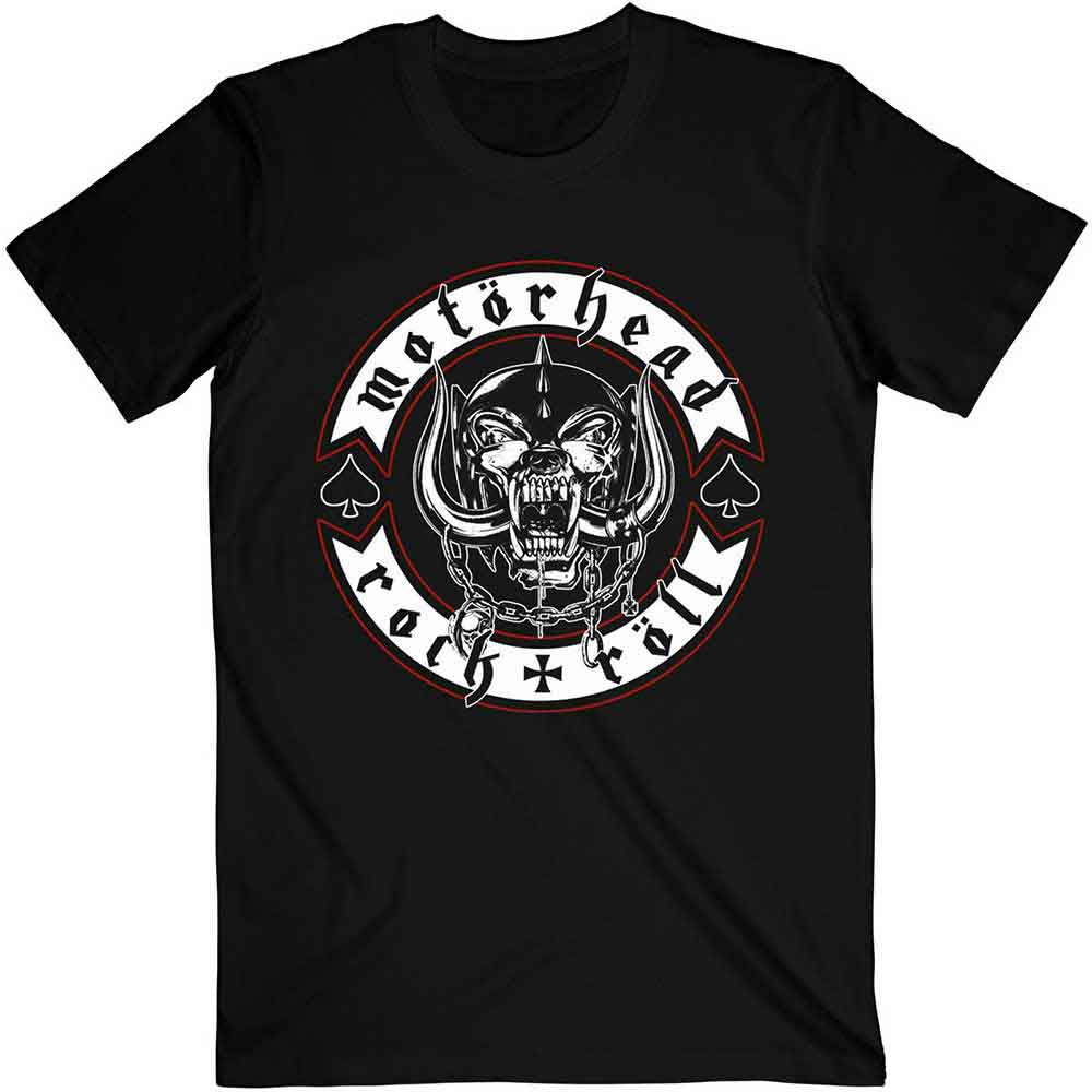Motorhead Men Biker Badge Short Sleeve T-Shirt, Black, XX-Large