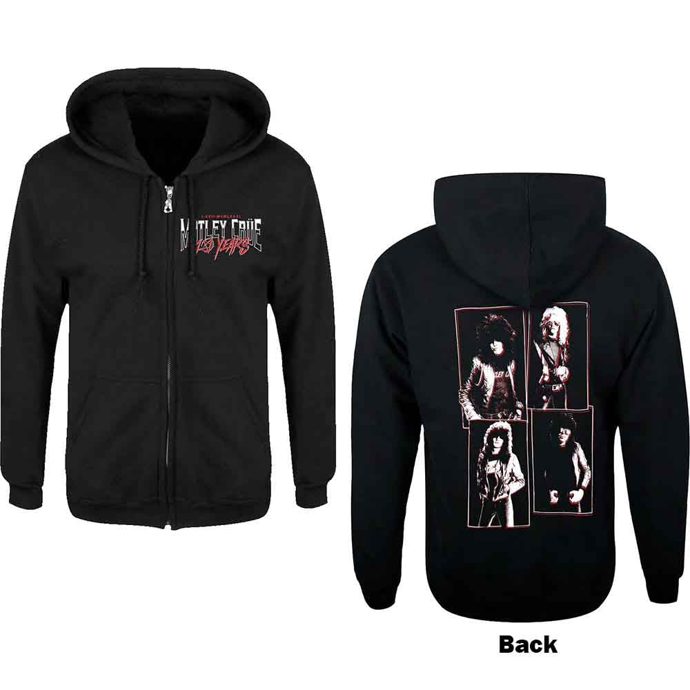 Motley Crue Unisex Zipped Hoodie: 40 Years