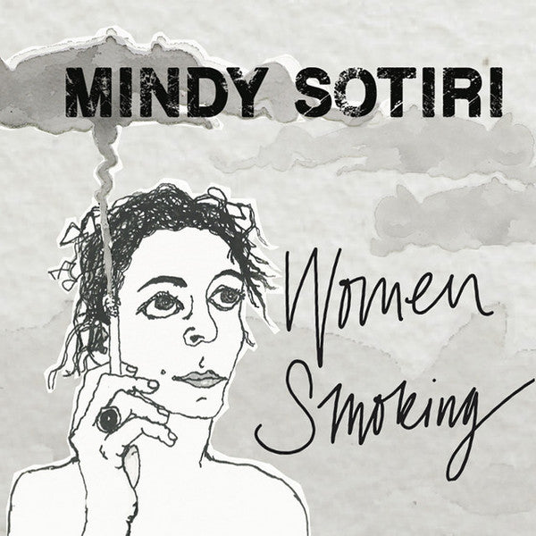 CD cover: black and white sketch of a woman smoking a cigarette.