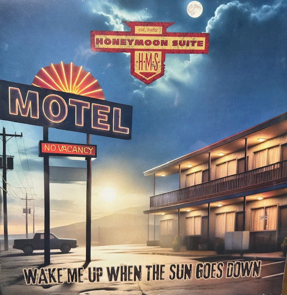 Vinyl record cover: motel sign at dusk, "Honeymoon Suite" text.