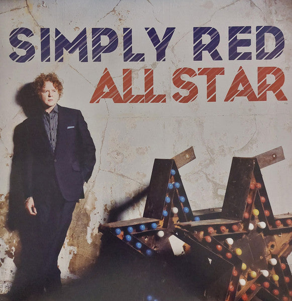 VinylLp cover of Simply Red'SBH All Star featuring a man and star decorations.