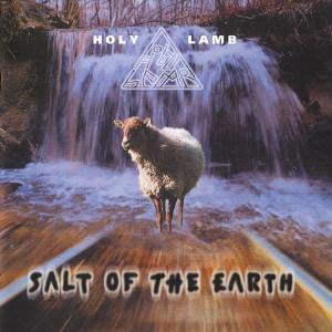 CD cover: lamb standing before a waterfall with text overlay.