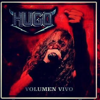 CD cover for "Hugo - Volumen Vivo" featuring a singer on stage.