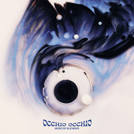 Abstract eye image with swirling blues and whites, album cover art.