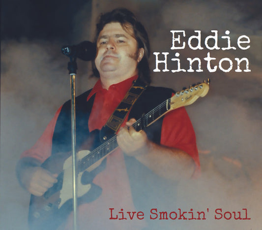 Eddie Hinton playing guitar on CD cover, smoky stage background.