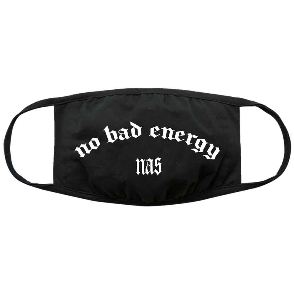 Nas Face Mask Bad Energy Official Black Protective Covering Washable Reusable One Size