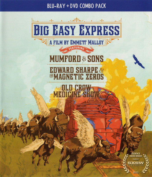 DVD cover for “Big Easy Express” featuring a red truck and bison.