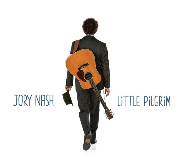 Man with guitar walking away, album cover for Jory Nash’s “Little Pilgrim.”