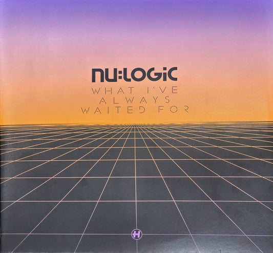 Nulogic album cover: grid pattern receding into a pink and orange horizon.