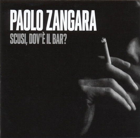 Black and white CD cover with hands holding a lit cigarette.