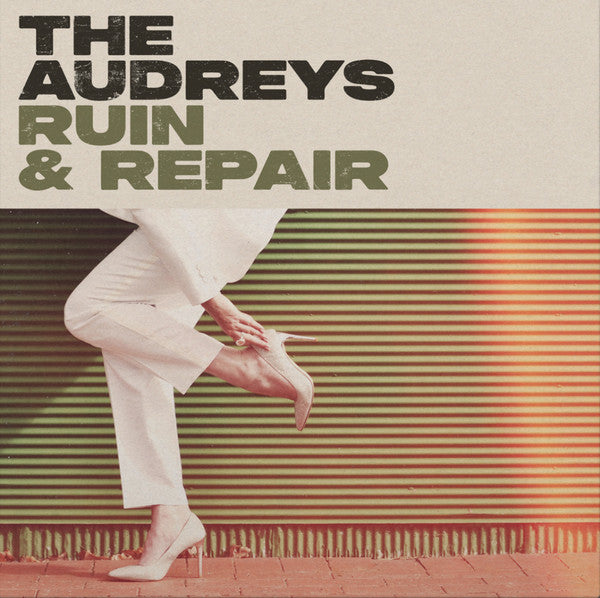 Album cover for The Audreys’ “Ruin & Repair” featuring a distorted figure.
