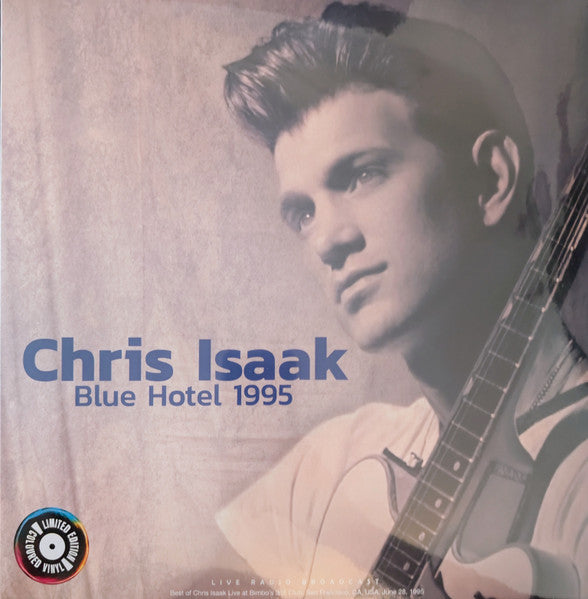 Vinyl album cover featuring a portrait of Chris Isaak holding an electric guitar.