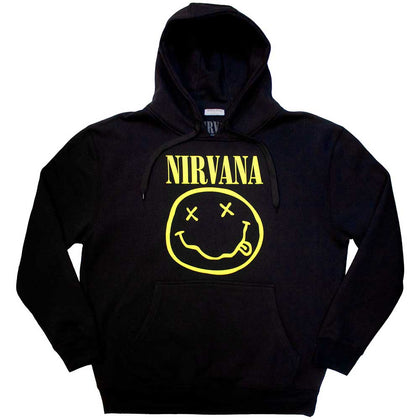 Nirvana Unisex Pullover Hoodie: Yellow Happy Face