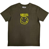 Nirvana Unisex T-Shirt: Yellow Happy Face