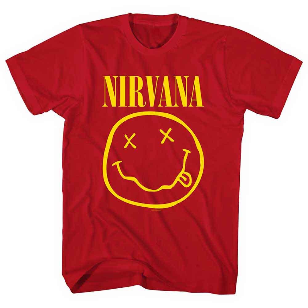 Nirvana Unisex T-Shirt: Yellow Happy Face