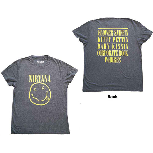 Nirvana Unisex T-Shirt: Yellow Happy Face