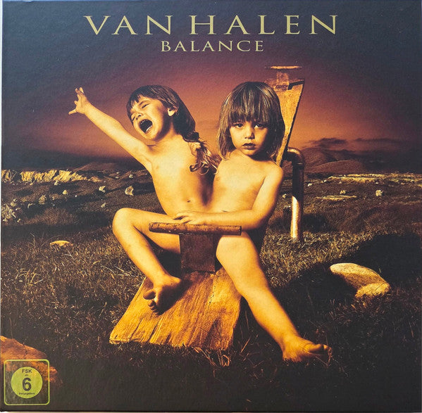 Blu-ray cover for Van Halen’s “Balance” album featuring two young boys.