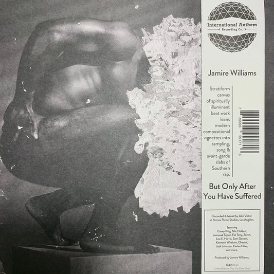 Vinyl record cover featuring a grayscale portrait of Jamire Williams.
