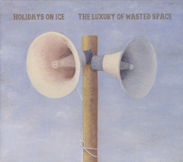 CD cover: painted image of two megaphones on a pole against a blue sky.