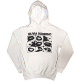 Olivia Rodrigo Unisex Pullover Hoodie: Threshold Lips Grid