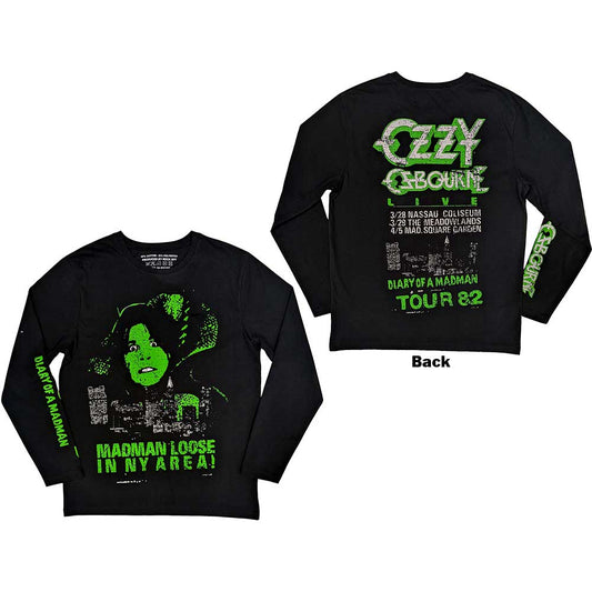 Ozzy Osbourne Unisex Long Sleeve T-Shirt: Madman Loose