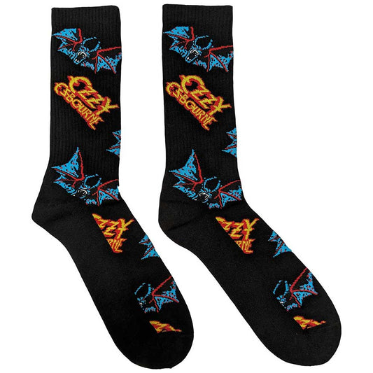Ankle socks featuring Ozzy Osbourne logos and bat imagery, UK size 7-11.
