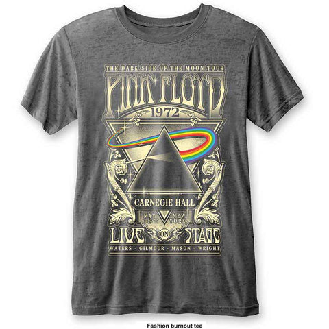 Pink Floyd Unisex T-Shirt: Carnegie Hall (Burnout)