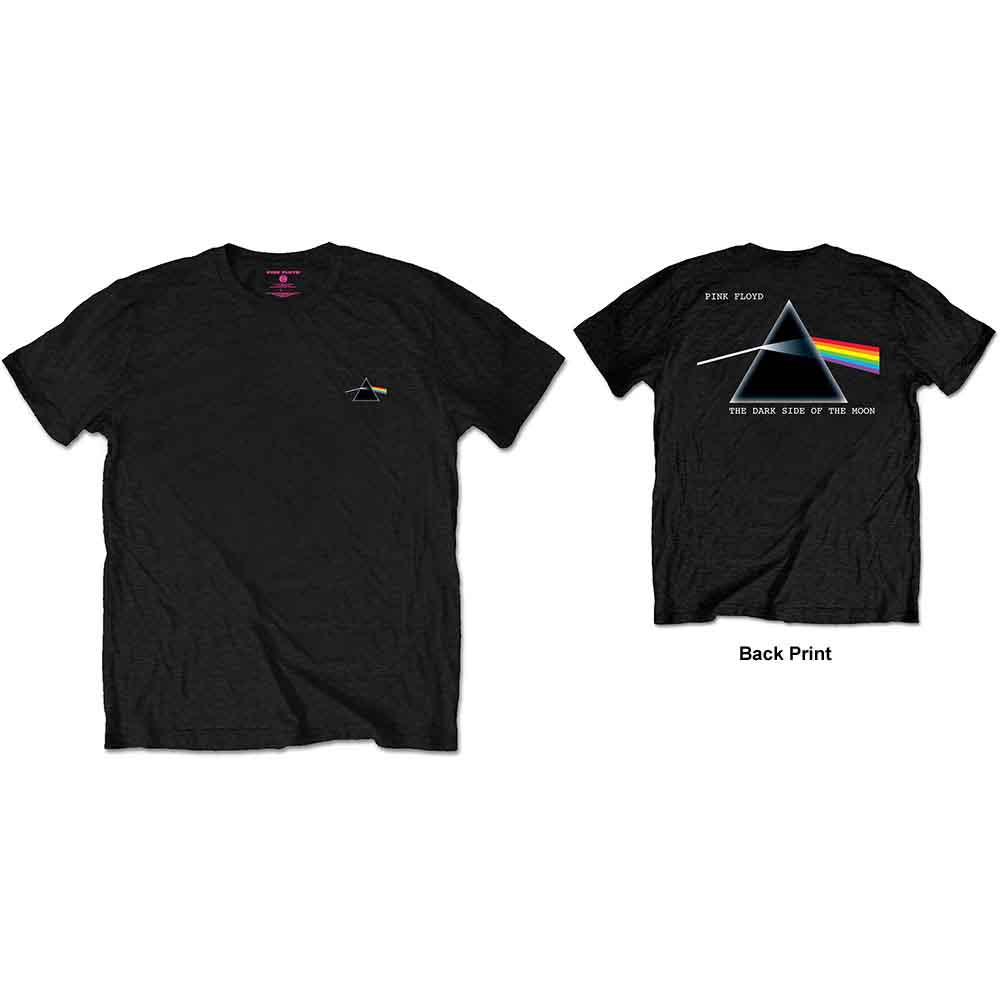 Pink Floyd T Shirt Dark Side of The Moon Prism Band Logo Official Mens Black XXL