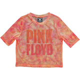 Pink Floyd Ladies Crop Top: Stacked Logo (Mesh)