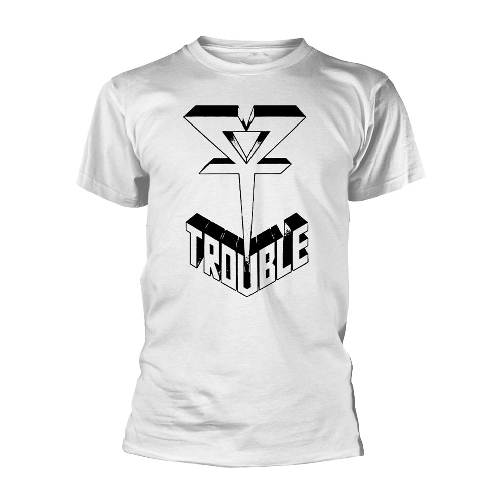 Trouble T Shirt Logo 1 Official Mens White XXL