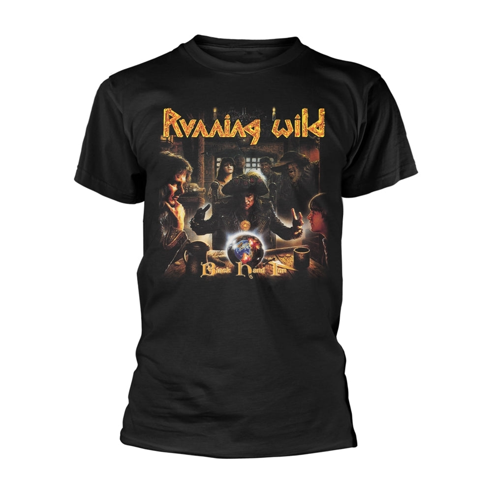 Running Wild Black Hand Inn Men T-Shirt Black XXL, 100% Cotton, Regular
