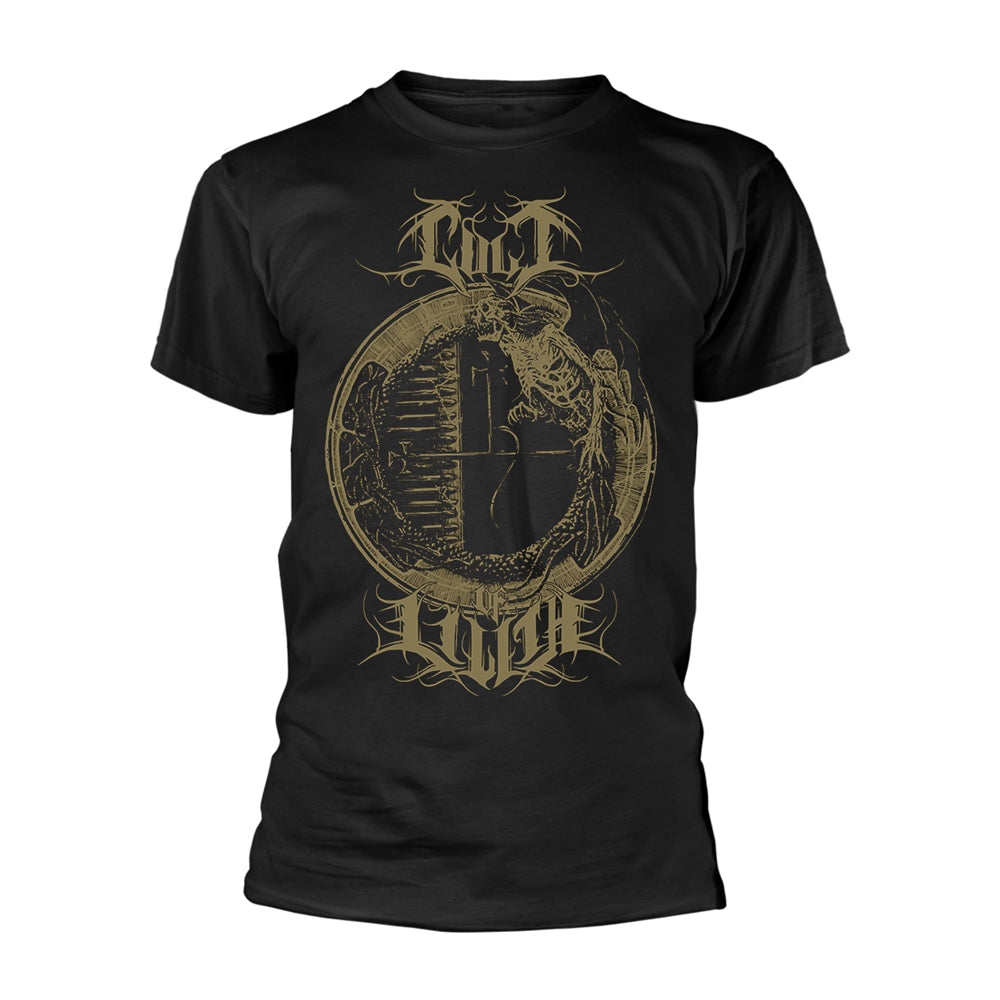 Cult Of Lilith T Shirt Gold Emblem Band Logo Official Mens Black M