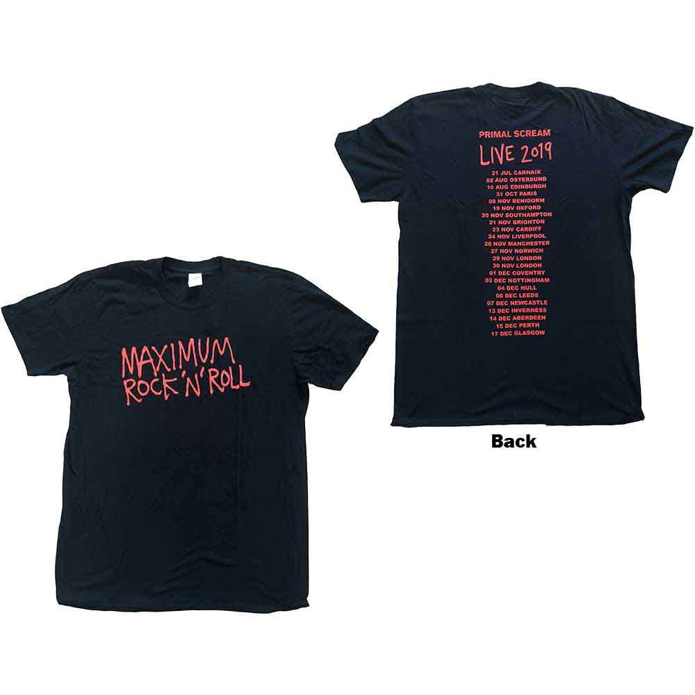 Primal Scream Unisex T-Shirt: Maximum RnR