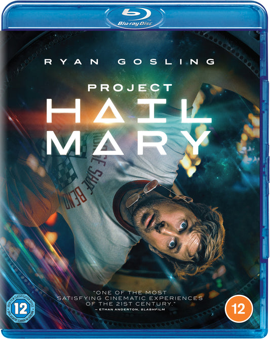Project Hail Mary" Blu-ray cover featuring Ryan Gosling in a space setting.